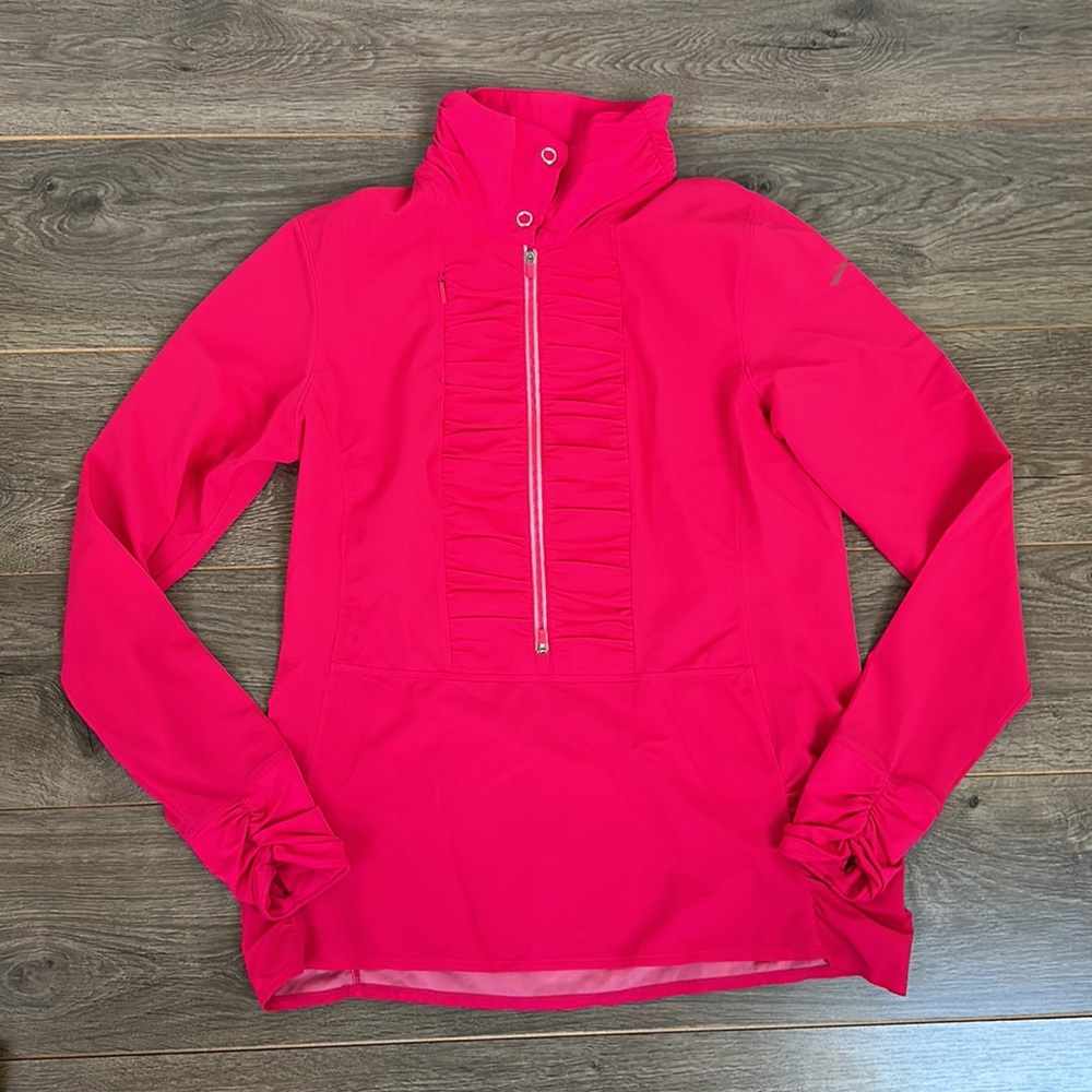 NWT Brooks Running Infiniti Anorak running jacket Pomegranate Pink Size XL - Picture 2 of 7